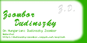 zsombor dudinszky business card